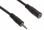 5 Ft 1/8" Plug to 1/8" Jack Shielded Cable 